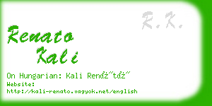 renato kali business card